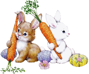 Gif animé Pâques lapin oeuf
